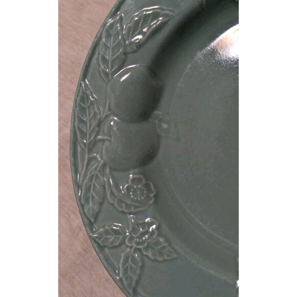 5 Savoir Vivre Fruit Promenade Celadon Salad Plates  8 1/8" Discontinued EUC - Picture 4 of 9